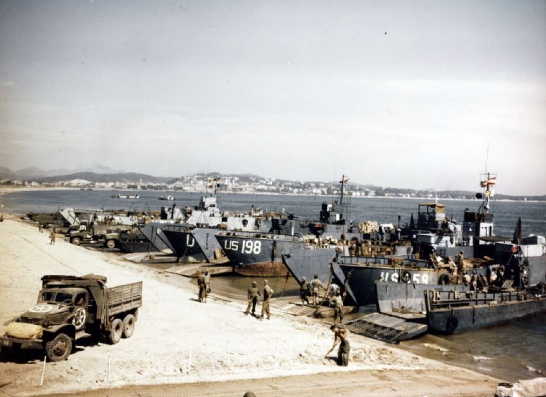 The landing craft of Operation Dragoon 
